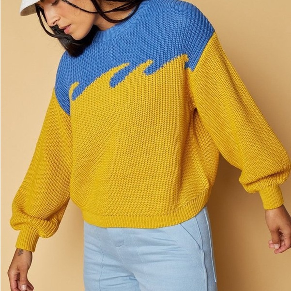 Backbeat-co Organic Cotton Wave Sweater